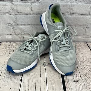 Puma Fusion Grip Sneaker Men's Size 9 Golf Shoes Gray/Blue Lace Up 377527-05